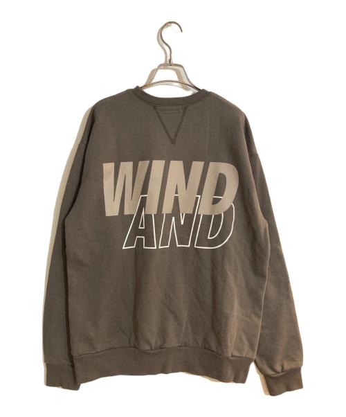 WIND AND SEA（ウィンダンシー）WIND AND SEA (ウィンダンシー) ロゴプリントクルーネックスウェット オリーブ サイズ:Lの古着・服飾アイテム