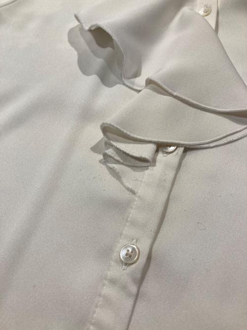 ANAYI（アナイ）ANAYI (アナイ) フリルブラウス ホワイト サイズ:38の古着・服飾アイテム