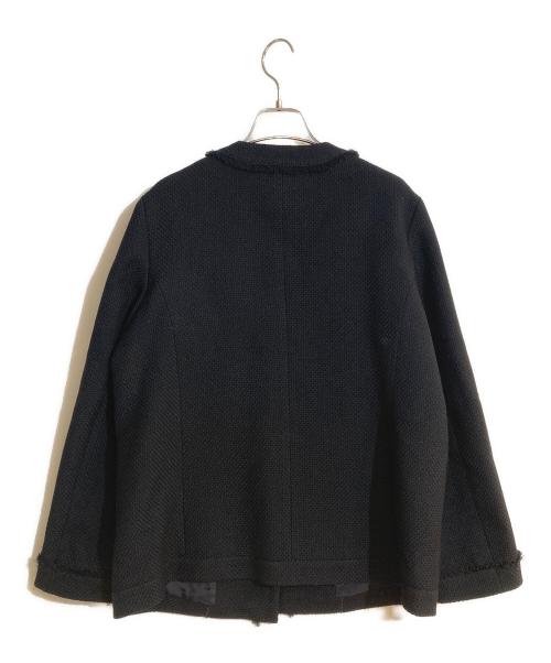 ANAYI（アナイ）ANAYI (アナイ) ウールプリペラVネックロングジャケット ネイビー サイズ:40の古着・服飾アイテム