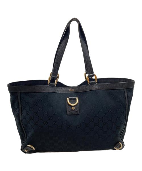 GUCCI（グッチ）GUCCI (グッチ) GGキャンバストートバッグ ブラックの古着・服飾アイテム