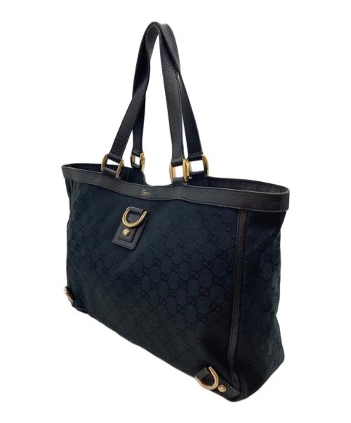 GUCCI（グッチ）GUCCI (グッチ) GGキャンバストートバッグ ブラックの古着・服飾アイテム