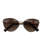 BVLGARIブルガリ）の古着「キャットアイ フレーム サングラス」｜ブラウン×ゴールド