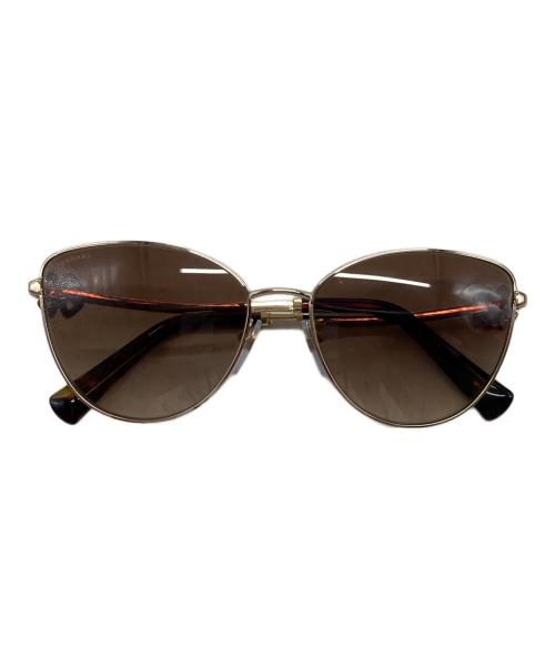 BVLGARI（ブルガリ）BVLGARI (ブルガリ) キャットアイ フレーム サングラス ブラウン×ゴールドの古着・服飾アイテム