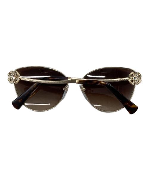 BVLGARI（ブルガリ）BVLGARI (ブルガリ) キャットアイ フレーム サングラス ブラウン×ゴールドの古着・服飾アイテム