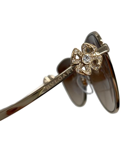 BVLGARI（ブルガリ）BVLGARI (ブルガリ) キャットアイ フレーム サングラス ブラウン×ゴールドの古着・服飾アイテム