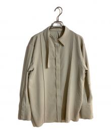 CITY（シティ）の古着「オーバーラップブラウス」｜ライトグレー