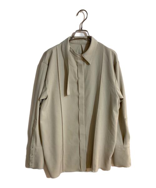 CITY（シティ）CITY (シティ) オーバーラップブラウス ライトグレー サイズ:FREEの古着・服飾アイテム
