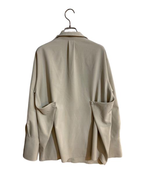 CITY（シティ）CITY (シティ) オーバーラップブラウス ライトグレー サイズ:FREEの古着・服飾アイテム