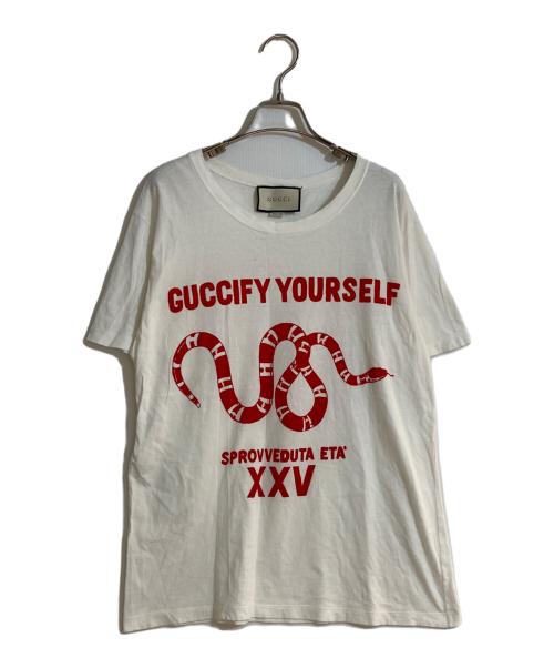 GUCCI（グッチ）GUCCI (グッチ) GUCCIFY YOURSELF Tシャツ ホワイト サイズ:Sの古着・服飾アイテム
