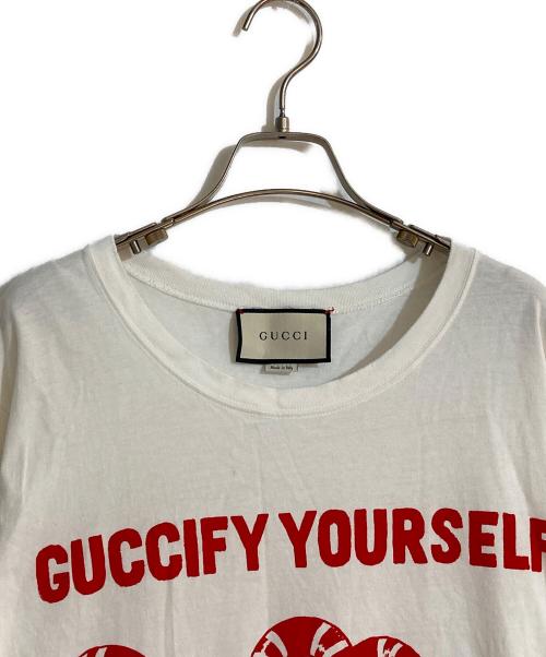GUCCI（グッチ）GUCCI (グッチ) GUCCIFY YOURSELF Tシャツ ホワイト サイズ:Sの古着・服飾アイテム