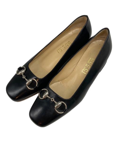 GUCCI（グッチ）GUCCI (グッチ) ホースビットヒールパンプス ブラック サイズ:36 1/2の古着・服飾アイテム