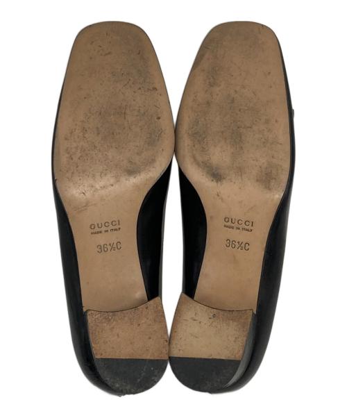 GUCCI（グッチ）GUCCI (グッチ) ホースビットヒールパンプス ブラック サイズ:36 1/2の古着・服飾アイテム