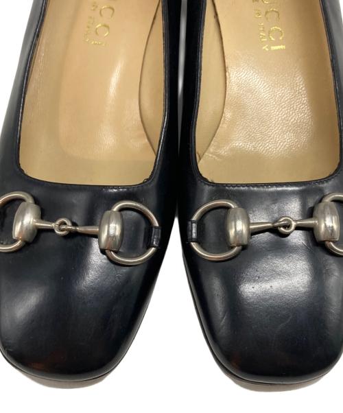 GUCCI（グッチ）GUCCI (グッチ) ホースビットヒールパンプス ブラック サイズ:36 1/2の古着・服飾アイテム