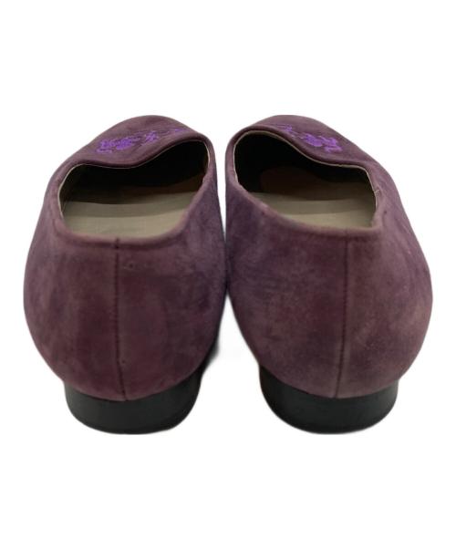 Yves Saint Laurent（イヴサンローラン）Yves Saint Laurent (イヴサンローラン) ロゴ刺繍オペラシューズ パープル サイズ:36の古着・服飾アイテム