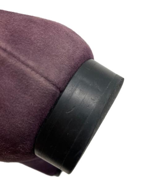 Yves Saint Laurent（イヴサンローラン）Yves Saint Laurent (イヴサンローラン) ロゴ刺繍オペラシューズ パープル サイズ:36の古着・服飾アイテム