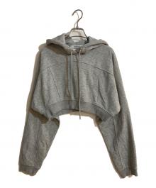 DOUBLE STANDARD（ダブルスタンダード）の古着「ライト裏毛ショートパーカー」｜グレー