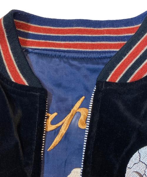 HOUSTON（ヒューストン）HOUSTON (ヒューストン) 別珍リバーシブルスカジャン ブラック サイズ:Lの古着・服飾アイテム