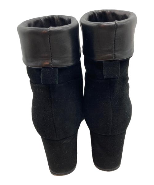 FABIO RUSCONI（ファビオルスコーニ）FABIO RUSCONI (ファビオルスコーニ) スウェード切替ショートブーツ ブラック サイズ:36 1/2の古着・服飾アイテム