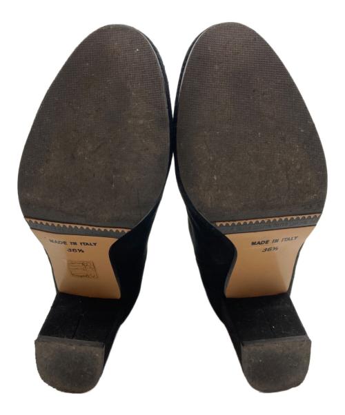 FABIO RUSCONI（ファビオルスコーニ）FABIO RUSCONI (ファビオルスコーニ) スウェード切替ショートブーツ ブラック サイズ:36 1/2の古着・服飾アイテム