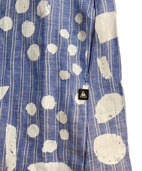 SOU・SOU（ソウソウ）SOU・SOU (ソウソウ) le coq sportif (ルコックスポルティフ) リネン100％総柄ワンピース ブルー サイズ:Lの古着・服飾アイテム