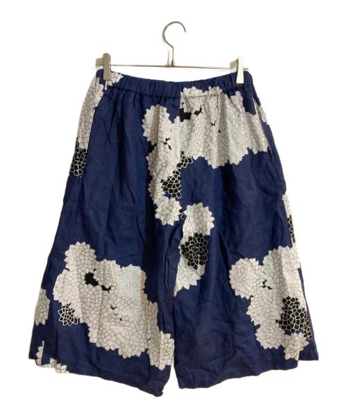 SOU・SOU（ソウソウ）SOU・SOU (ソウソウ) 雲間に菊 リネンもんぺパンツ ネイビー サイズ:不明の古着・服飾アイテム