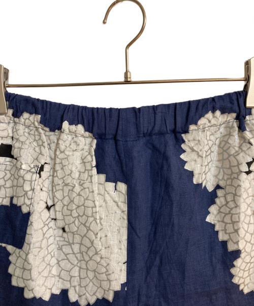 SOU・SOU（ソウソウ）SOU・SOU (ソウソウ) 雲間に菊 リネンもんぺパンツ ネイビー サイズ:不明の古着・服飾アイテム