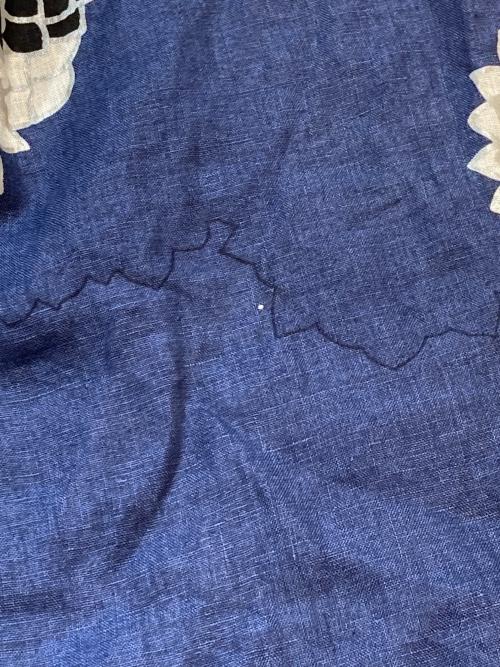 SOU・SOU（ソウソウ）SOU・SOU (ソウソウ) 雲間に菊 リネンもんぺパンツ ネイビー サイズ:不明の古着・服飾アイテム