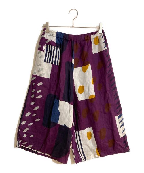 SOU・SOU（ソウソウ）SOU・SOU (ソウソウ) 路地 リネン100％広形もんぺパンツ パープル サイズ:不明の古着・服飾アイテム