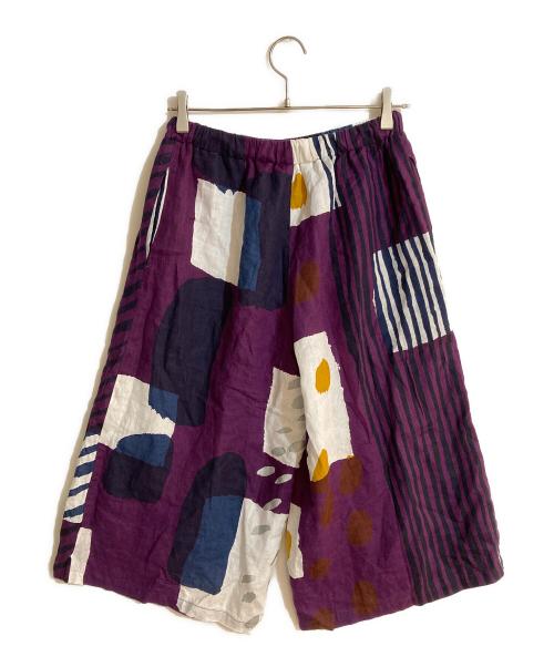 SOU・SOU（ソウソウ）SOU・SOU (ソウソウ) 路地 リネン100％広形もんぺパンツ パープル サイズ:不明の古着・服飾アイテム