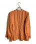 Yves Saint Laurent (イヴサンローラン) シルク混ノーカラージャケット オレンジ サイズ:S：4500円