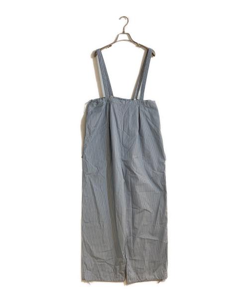 leno（リノ）LENO (リノ) CLUEL (クルーエル) 別注ストライプ柄サロペット ブルー サイズ:FREE 未使用品の古着・服飾アイテム