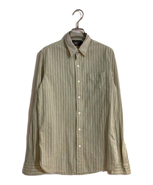 RRL（ダブルアールエル）RRL (ダブルアールエル) ストライプシャツ グリーン サイズ:XSの古着・服飾アイテム