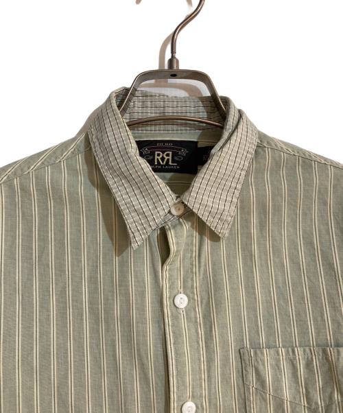 RRL（ダブルアールエル）RRL (ダブルアールエル) ストライプシャツ グリーン サイズ:XSの古着・服飾アイテム