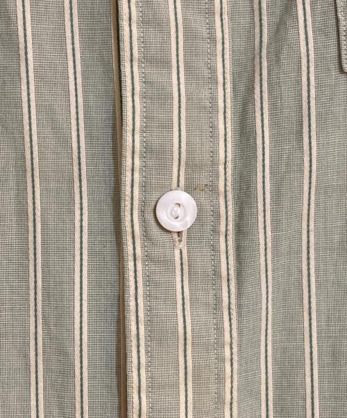 RRL（ダブルアールエル）RRL (ダブルアールエル) ストライプシャツ グリーン サイズ:XSの古着・服飾アイテム