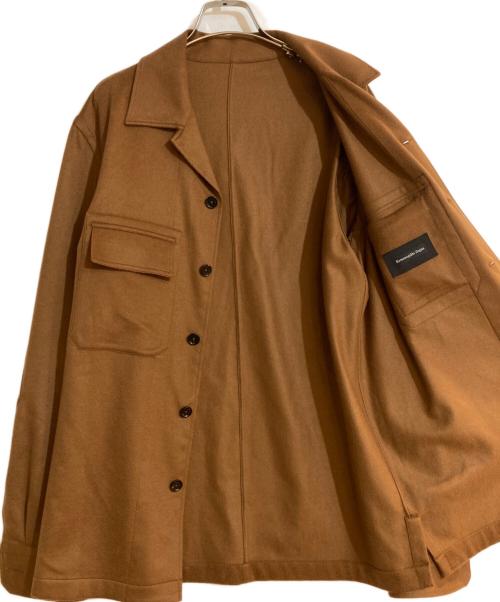 ERMENEGILDO ZEGNA（エルメネジルド・ゼニア）ERMENEGILDO ZEGNA (エルメネジルド・ゼニア) OASI カシミヤシャツジャケット ブラウン サイズ:Sの古着・服飾アイテム