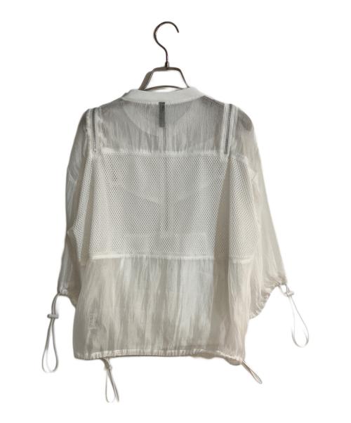 AULA AILA（アウラアイラ）AULA AILA (アウラアイラ) ZIP UP SHEER TOPS/ジップアップトップス ホワイトの古着・服飾アイテム