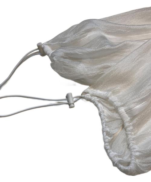 AULA AILA（アウラアイラ）AULA AILA (アウラアイラ) ZIP UP SHEER TOPS/ジップアップトップス ホワイトの古着・服飾アイテム