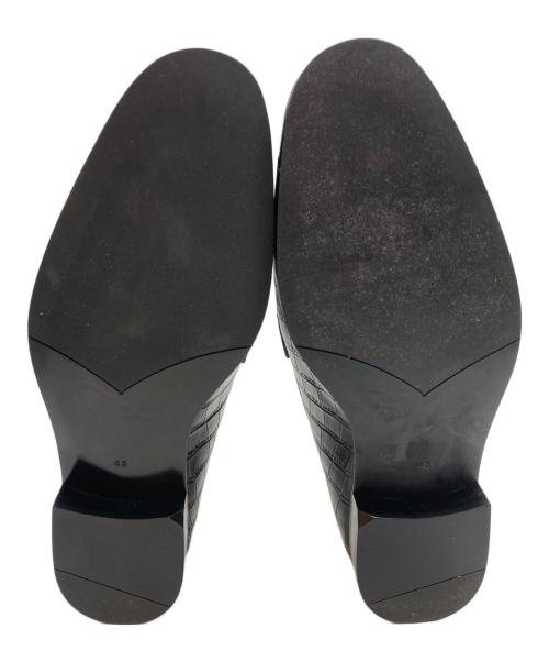 UNITED ARROWS TOKYO（ユナイテッドアローズトウキョウ）UNITED ARROWS TOKYO (ユナイテッドアローズトウキョウ) 型押しクロコローファー ブラック サイズ:43の古着・服飾アイテム