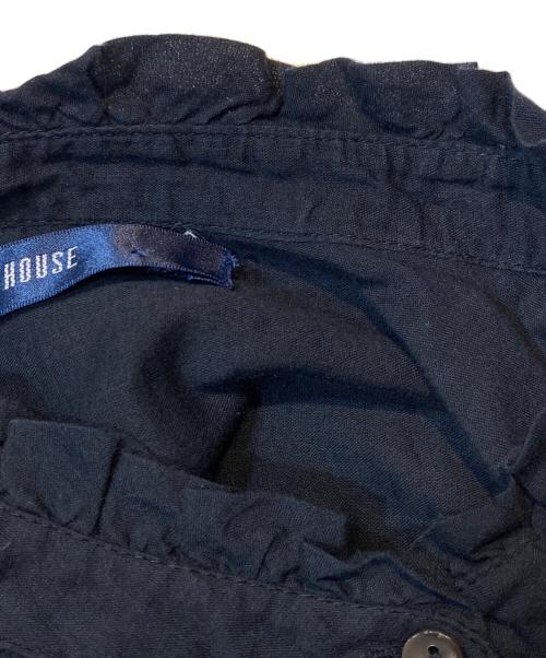 PINK HOUSE（ピンクハウス）PINK HOUSE (ピンクハウス) ピンタック フリル ブラウス ブラック サイズ:不明の古着・服飾アイテム