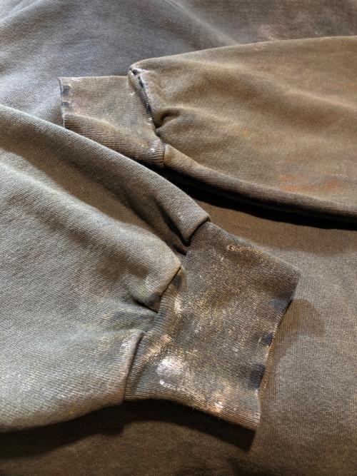 LES SIX（レ シス）LES SIX (レス シス) ペイントダメージスウェット グリーン サイズ:2の古着・服飾アイテム