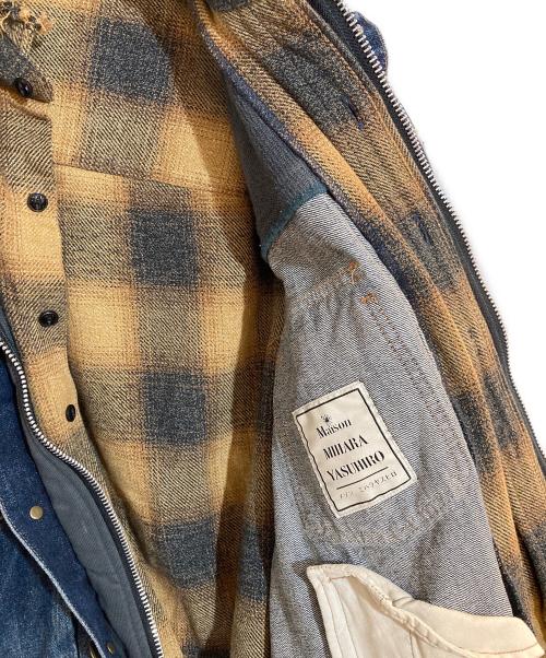 Maison MIHARA YASUHIRO（メゾン ミハラ ヤスヒロ）Maison MIHARA YASUHIRO (メゾン ミハラ ヤスヒロ) ミックスレイヤードデニムジャケット インディゴ サイズ:44の古着・服飾アイテム