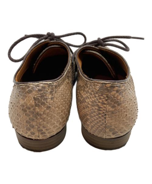 HIROFU（ヒロフ）HIROFU (ヒロフ) パイソンレザーシューズ ブラウン サイズ:22の古着・服飾アイテム