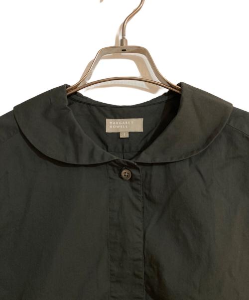 MARGARET HOWELL（マーガレットハウエル）MARGARET HOWELL (マーガレットハウエル) COTTON SILK POPLIN シャツ グリーン サイズ:Iの古着・服飾アイテム