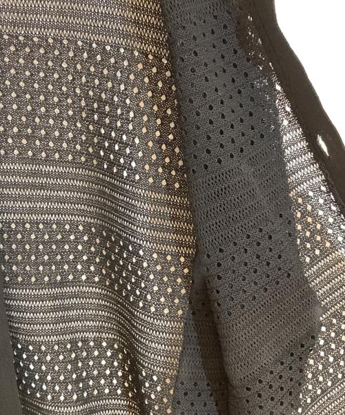 PUBLIC TOKYO（パブリックトウキョウ）PUBLIC TOKYO (パブリックトウキョウ) ショートスリーブメッシュポロカーデ ブラック サイズ:2 未使用品の古着・服飾アイテム