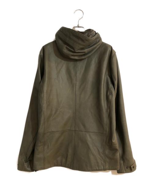 ONE GRAVITY（ワングラヴィティ）ONE GRAVITY (ワングラヴィティ) レザーブルゾン オリーブ サイズ:Lの古着・服飾アイテム