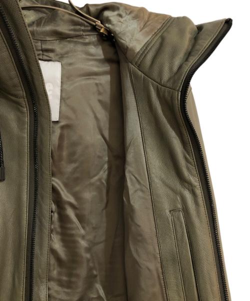 ONE GRAVITY（ワングラヴィティ）ONE GRAVITY (ワングラヴィティ) レザーブルゾン オリーブ サイズ:Lの古着・服飾アイテム