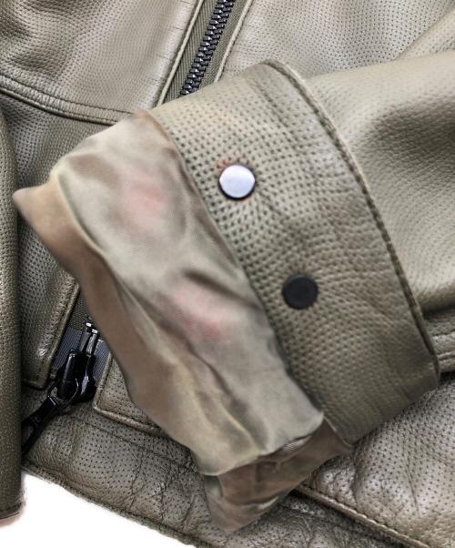 ONE GRAVITY（ワングラヴィティ）ONE GRAVITY (ワングラヴィティ) レザーブルゾン オリーブ サイズ:Lの古着・服飾アイテム