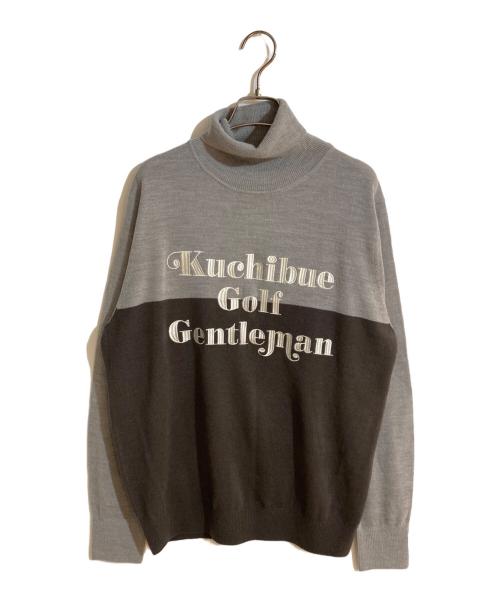 perfect tan（パーフェクト タン）perfect tan (パーフェクト タン) Kuchibue Golf Gentleman タートルネックニット グレー サイズ:XLの古着・服飾アイテム