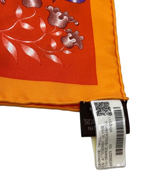 HERMES（エルメス）HERMES (エルメス) カレ45 オレンジの古着・服飾アイテム