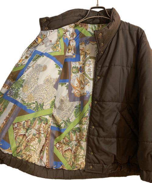 Salvatore Ferragamo（サルヴァトーレ フェラガモ）Salvatore Ferragamo (サルヴァトーレ フェラガモ) バンダナ柄中綿ジャケット ブラウン サイズ:XSの古着・服飾アイテム